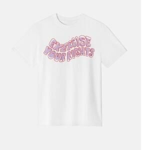 NWT Outdoor Voices Limited Edition Exercise Your Rights White Tee Size M